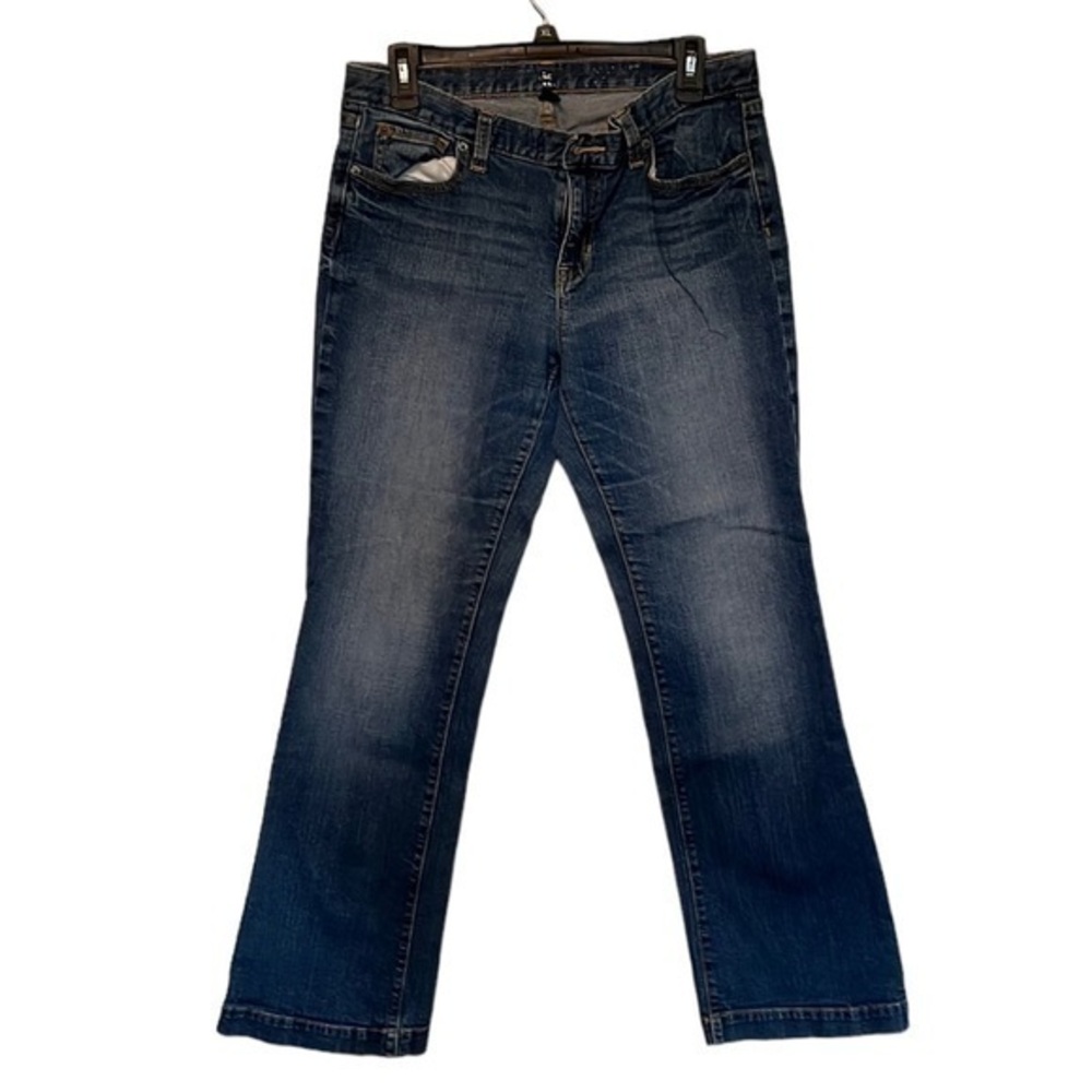 GAP JEANS Womens Size 10 Regular Dark Blue With White Fading